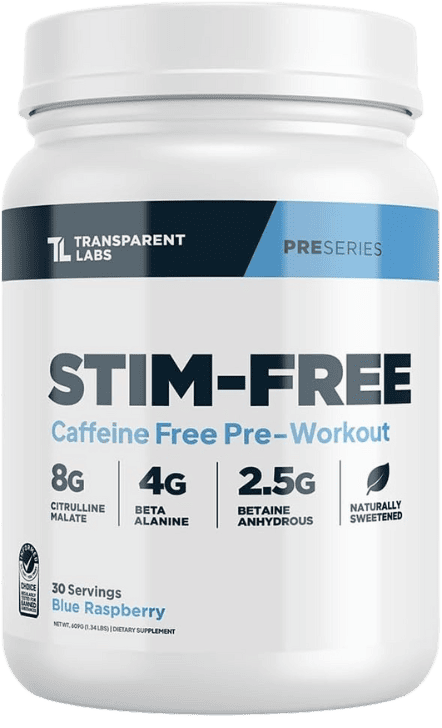 transparent labs stim-free pre-workout