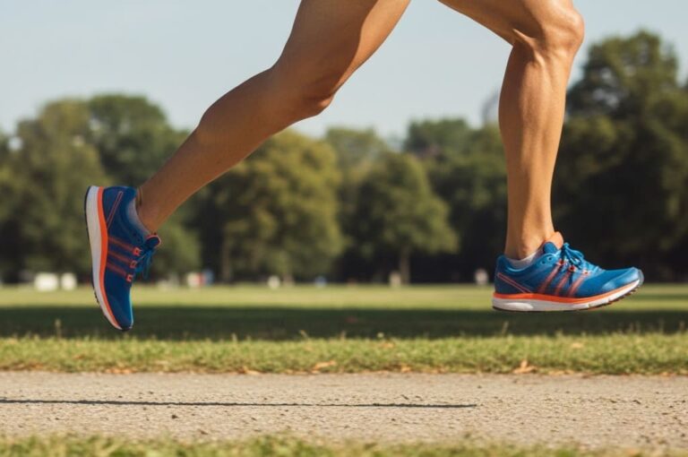 Man running in the park