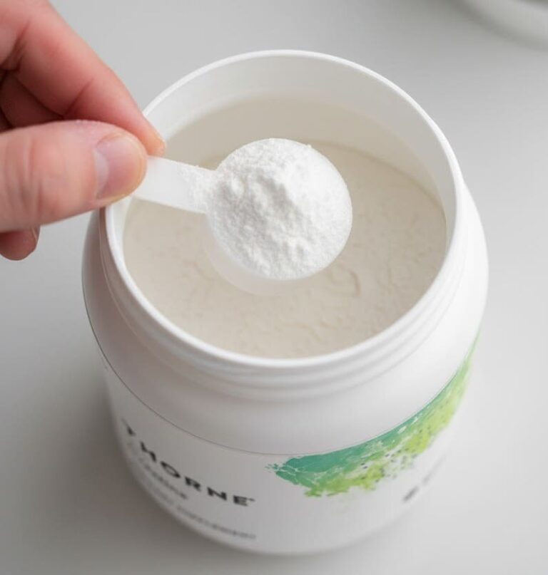 Thorne creatine scoop taken out